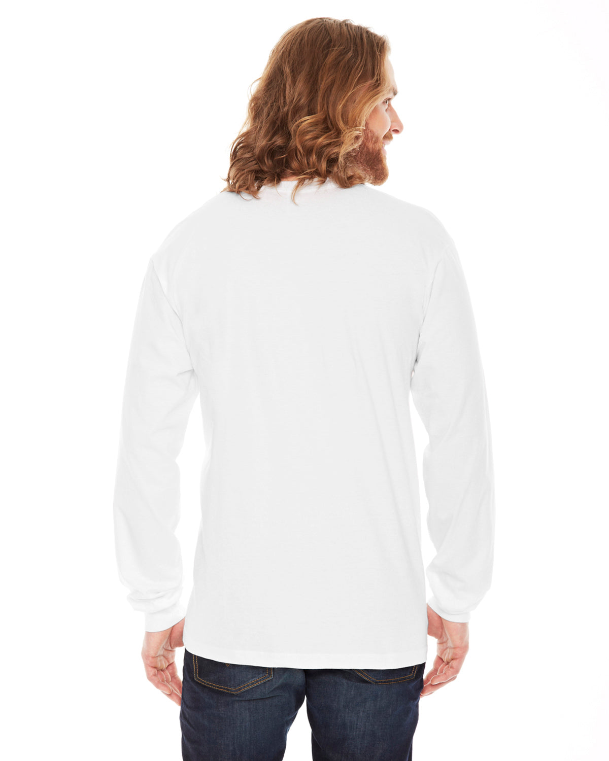 Unisex Fine Jersey Long-Sleeve T-Shirt - White