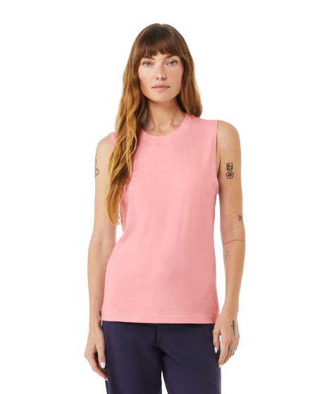 Unisex Jersey Muscle Tank - Pink