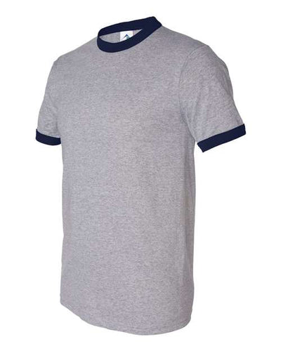 Augusta Sportswear 710 Athletic Heather/ Navy — front