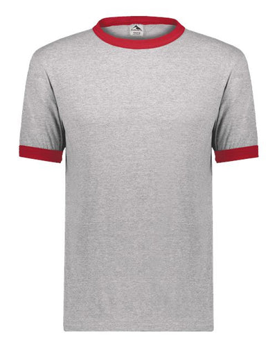 Augusta Sportswear 710 Athletic Heather/ Red — front