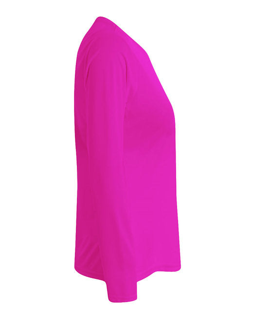 Women's Long Sleeve Cooling Performance Crew Shirt - Fuchsia