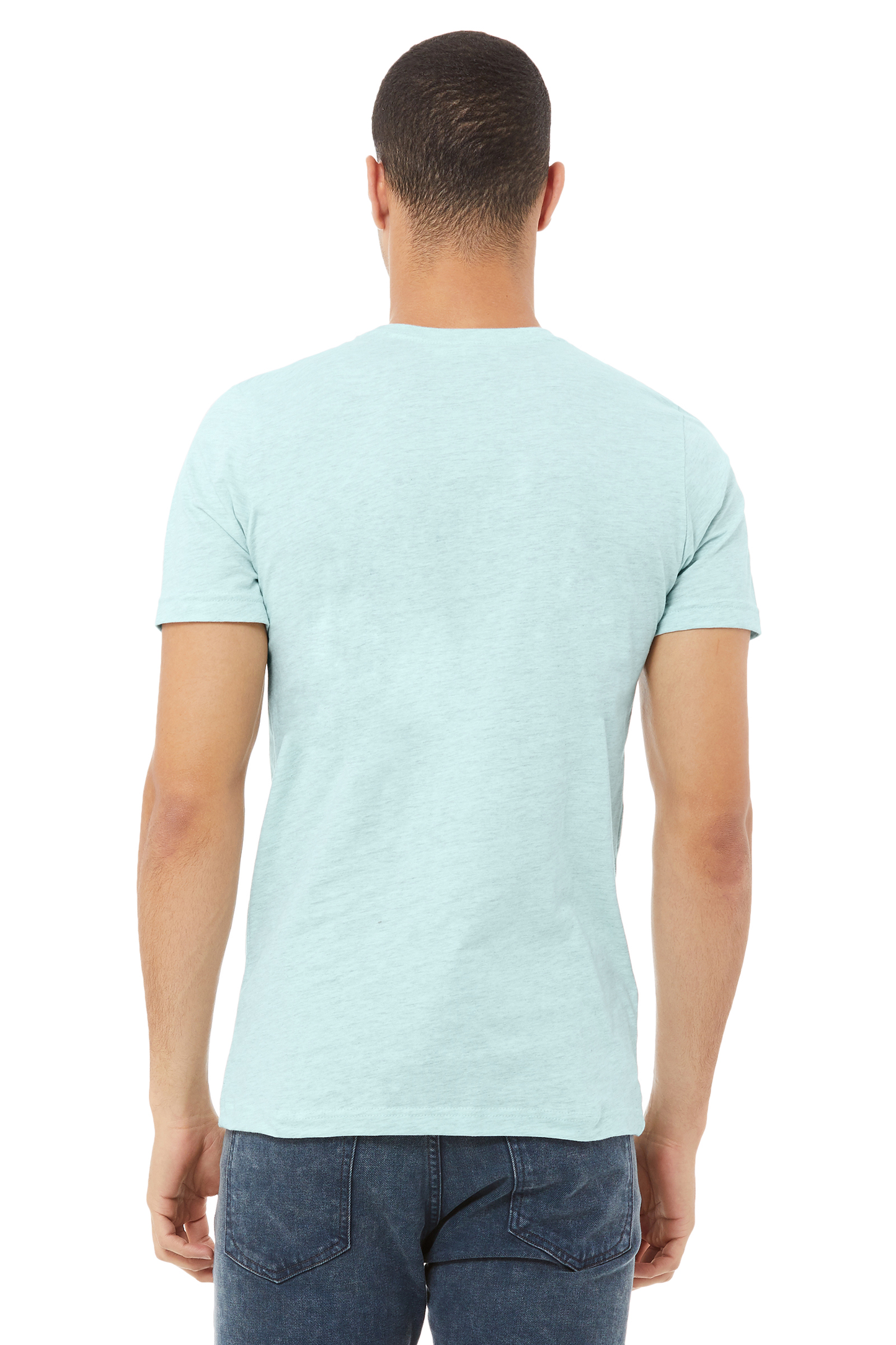 Unisex Heather CVC T-Shirt - Heather Prism Ice Blue