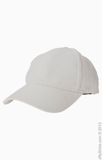 Solid Brushed Twill Cap - White