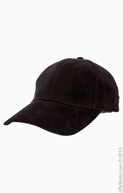 Solid Brushed Twill Cap - Black