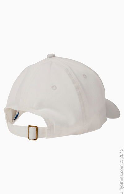 6-Panel Brushed Twill Structured Cap - White