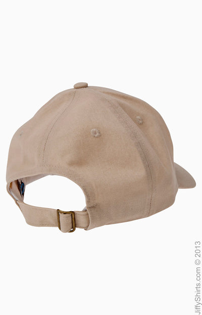 6-Panel Brushed Twill Structured Cap - Stone