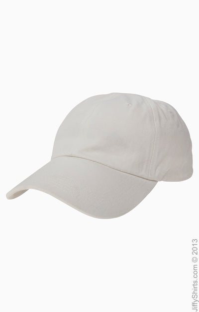 6-Panel Washed Twill Low-Profile Cap - White
