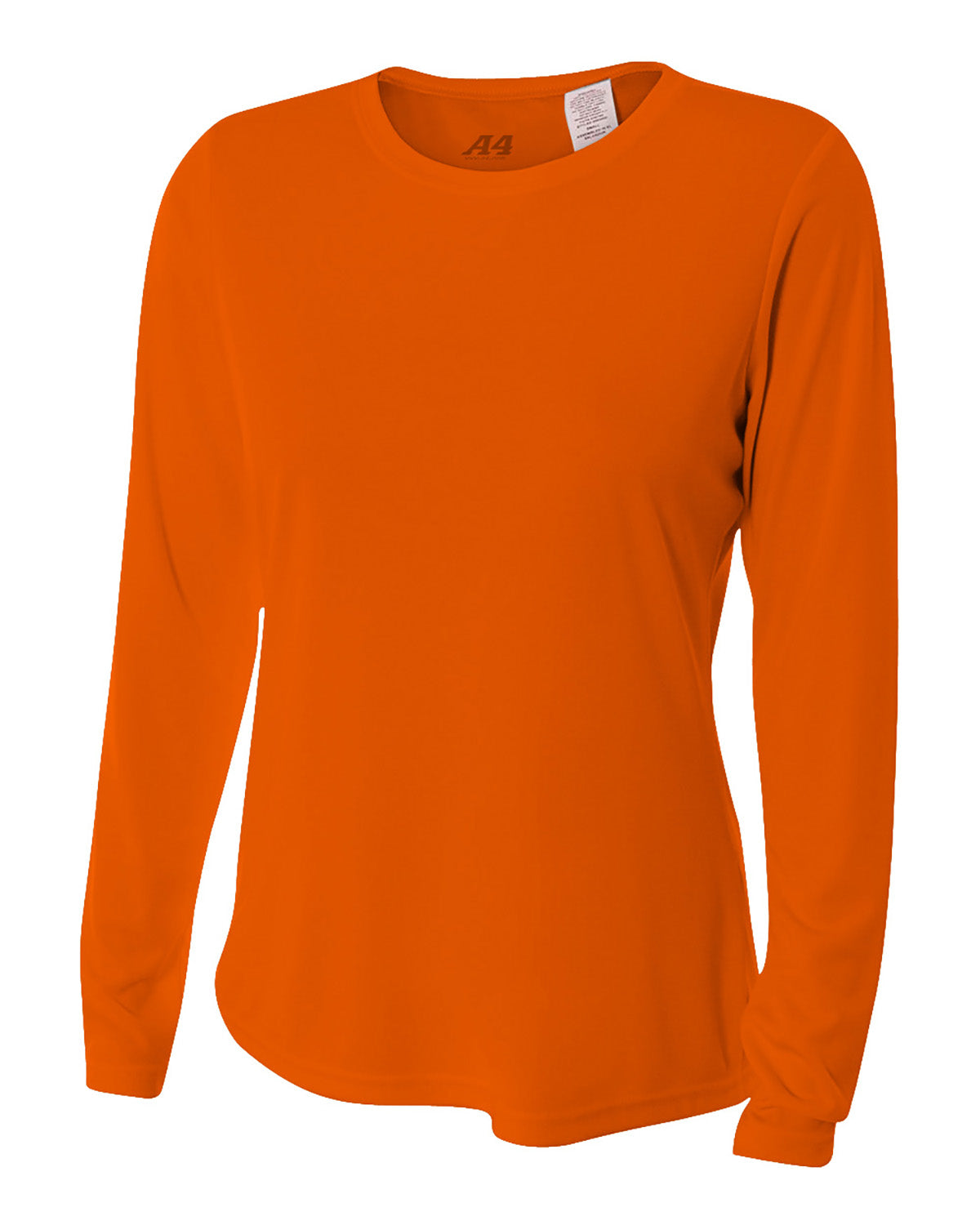 Women's Long Sleeve Cooling Performance Crew Shirt - Safetyorange