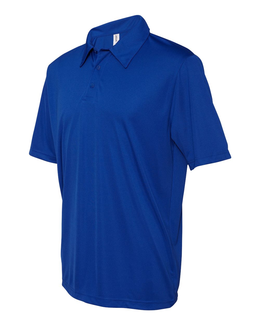 Unisex Performance Three-Button Mesh Polo - Sport Royal