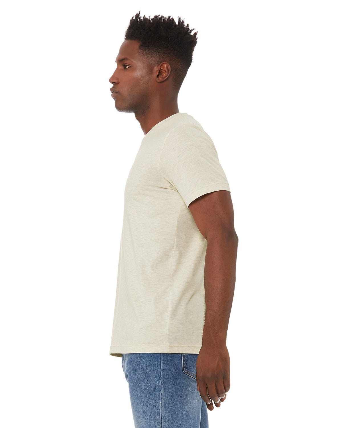 Unisex Heather CVC T-Shirt - Heather Prism Natural