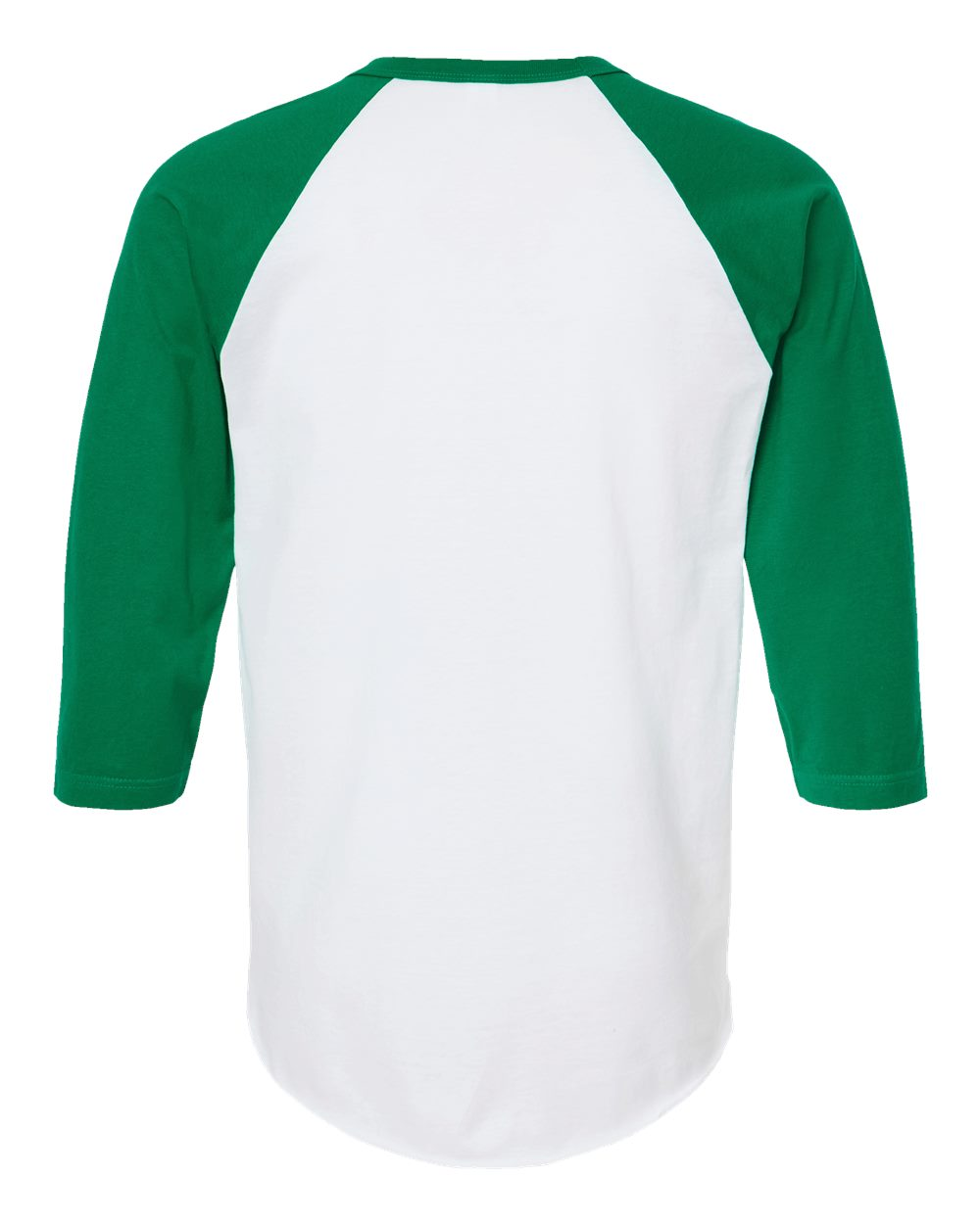 Unisex Fine Jersey Raglan Tee - White / Kelly