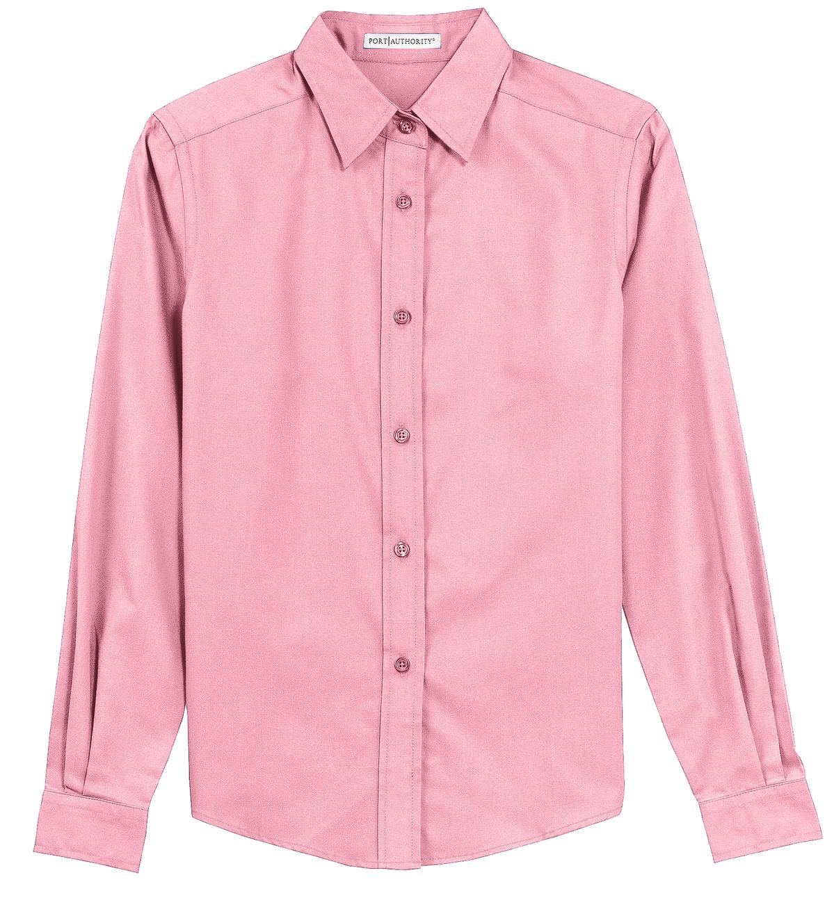 Women's Long Sleeve Easy Care Shirt - Light Pink