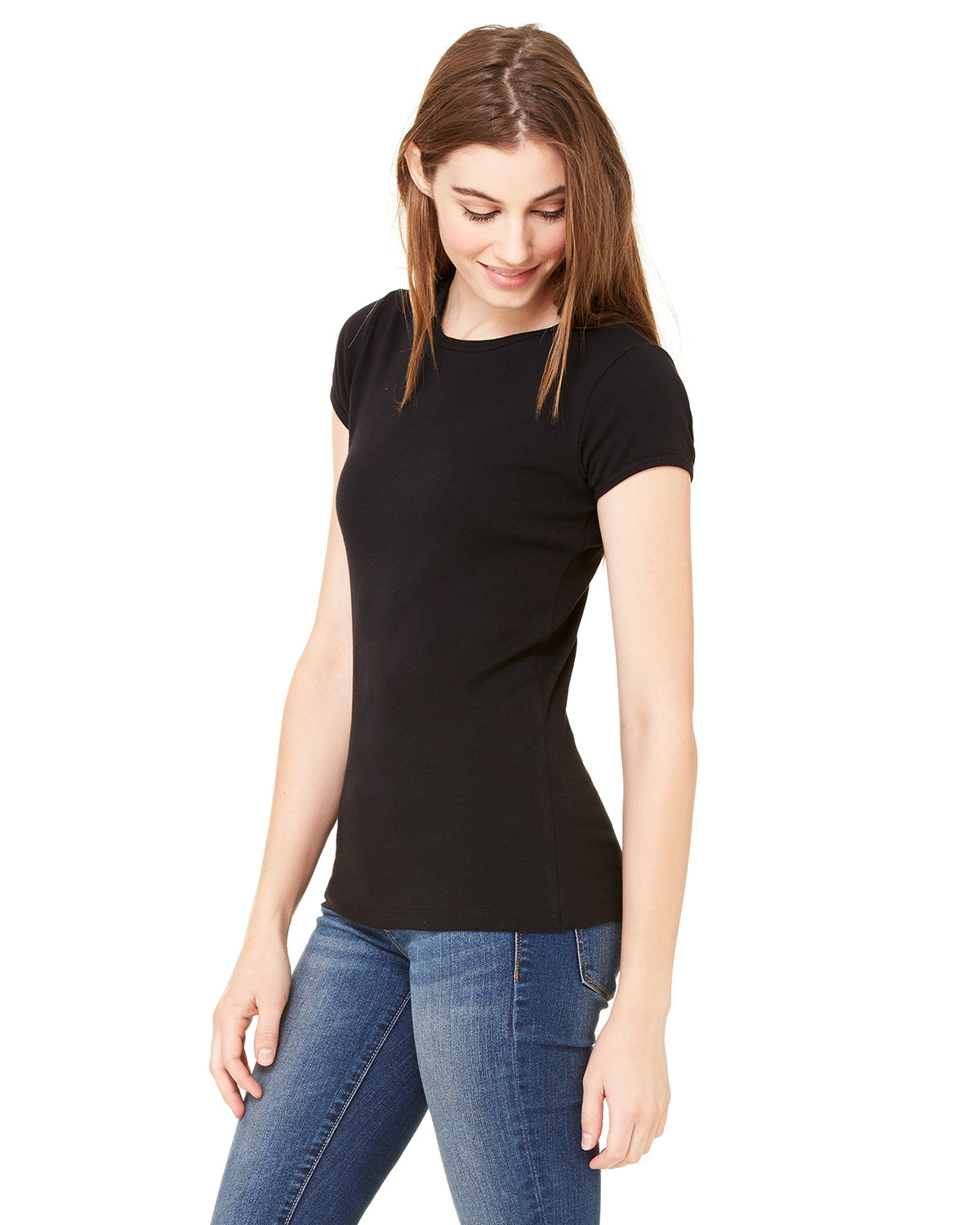Women's Baby Rib Short-Sleeve T-Shirt - Black