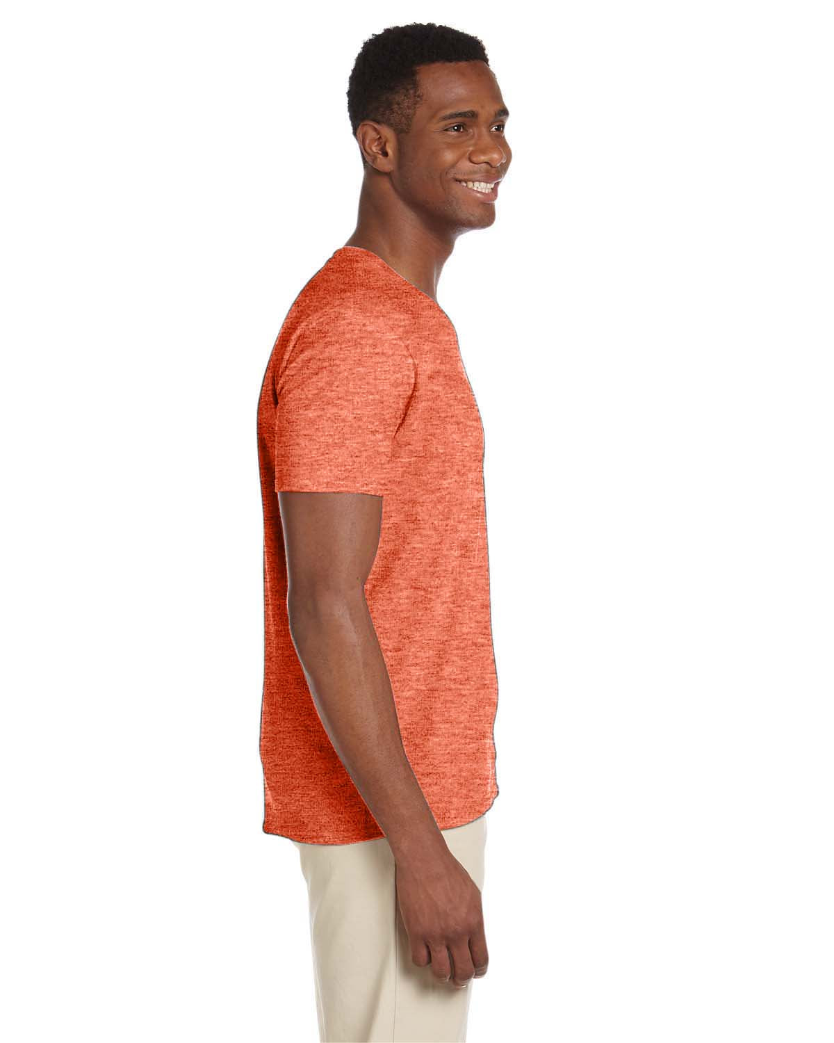 Unisex Softstyle® V-Neck T-Shirt - Heather Orange