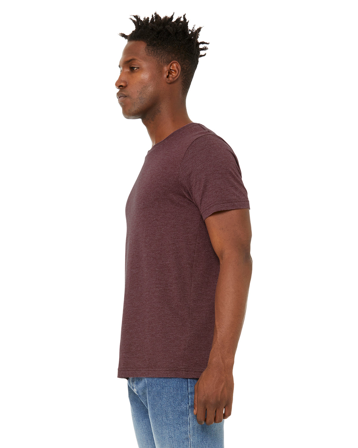Unisex Sueded T-Shirt - Heather Maroon