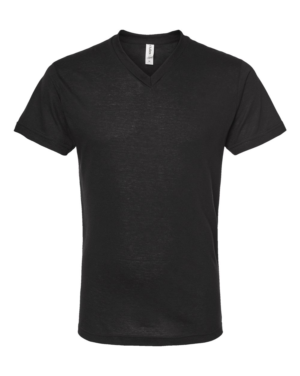 Unisex Poly-Rich V-Neck Tee - Black