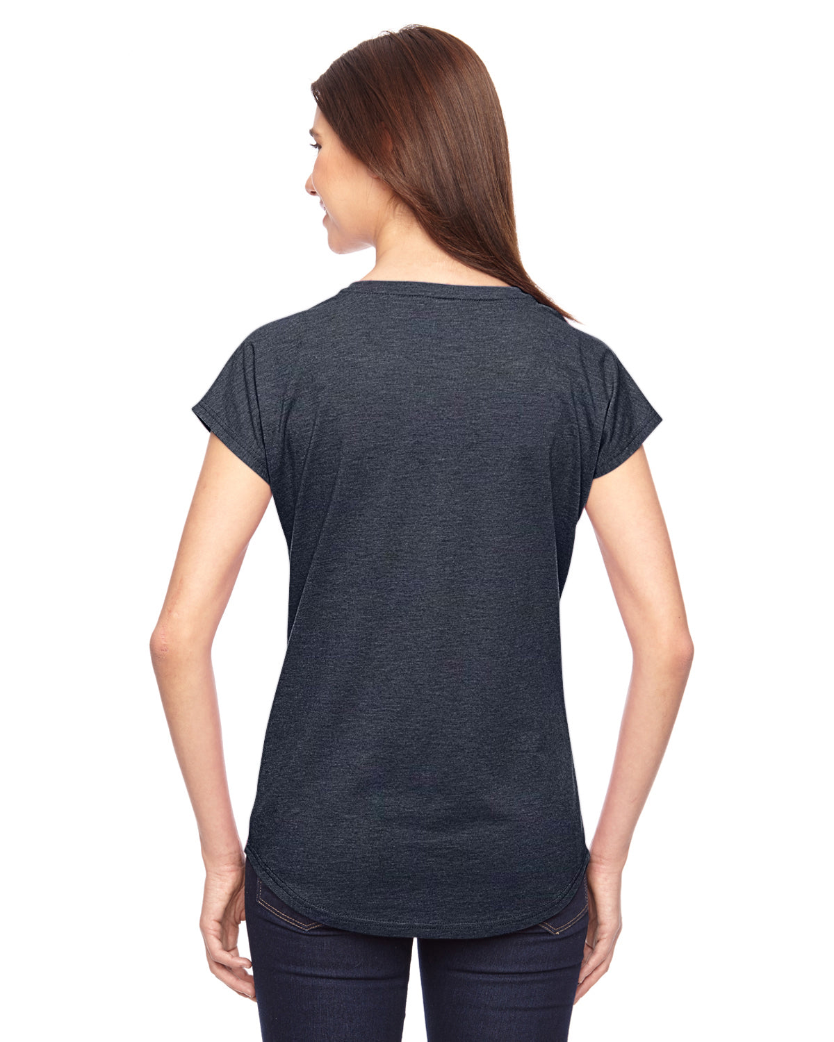 Women's Triblend V-Neck T-Shirt - Heather Navy