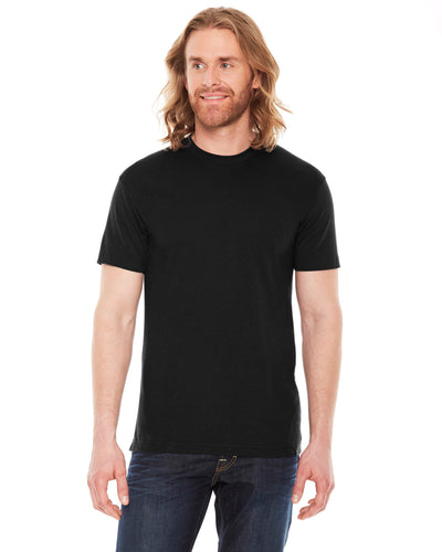 Unisex Poly-Cotton Short-Sleeve Crewneck - Black