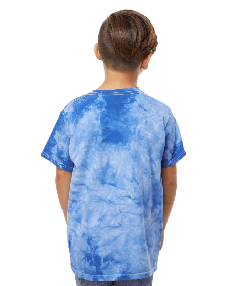 Youth Crystal Tie Dye T-Shirt - Royal