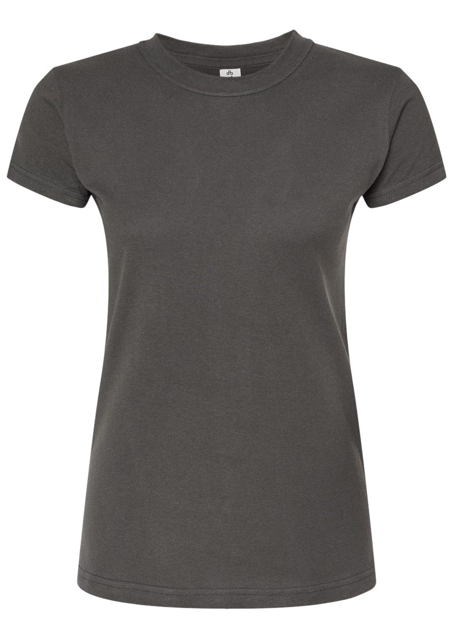 Women's Slim Fit Fine Jersey Tee - Charcoal