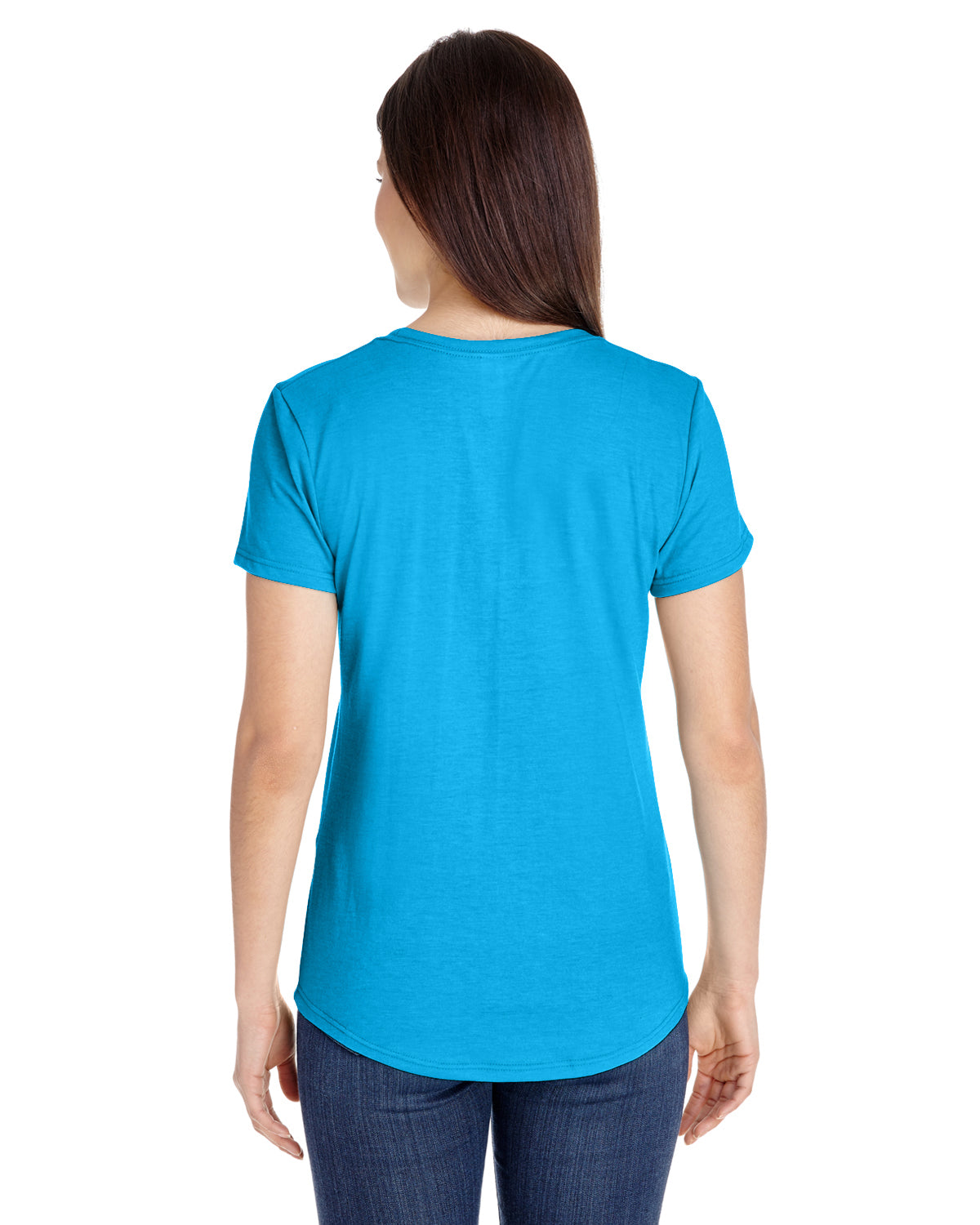 Women's Triblend T-Shirt - Heather Caribbean Blue