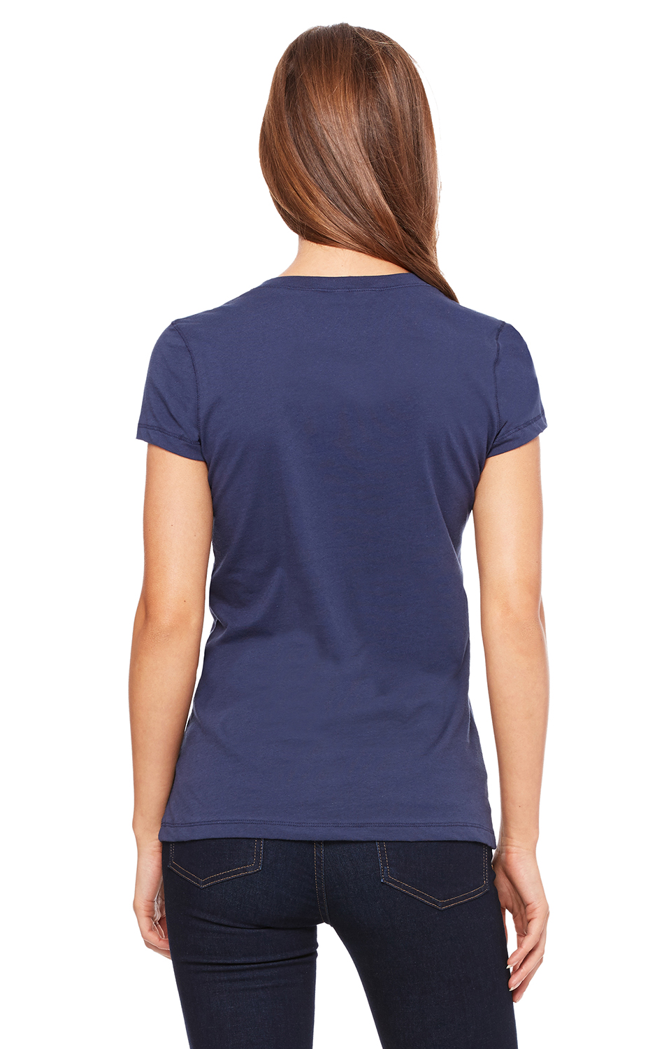 Women's Jersey Short-Sleeve V-Neck T-Shirt - Navy