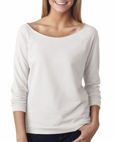 Women's French Terry 3/4-Sleeve Raglan - White