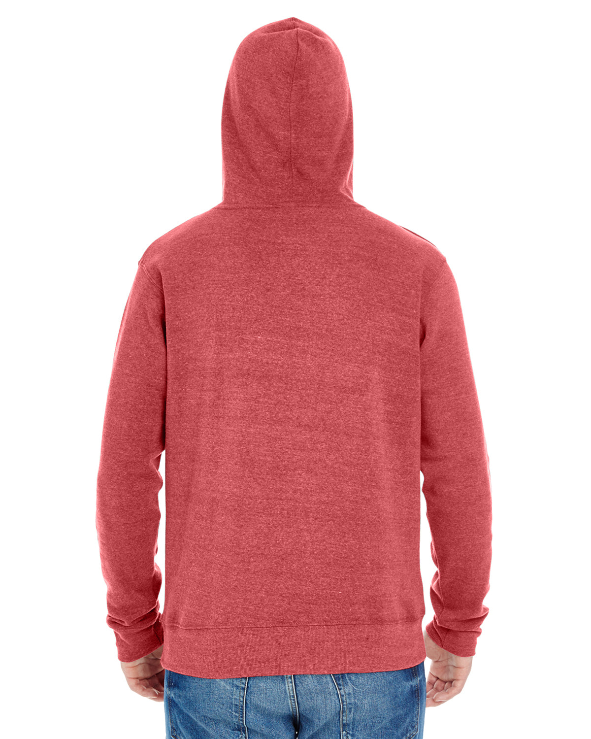 Unisex Triblend Pullover Fleece Hoodie - Red Triblend