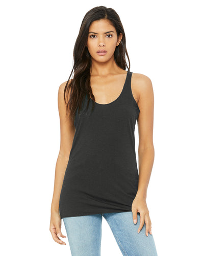 Women's Triblend Racerback Tank - Solid Dark Gray Triblend