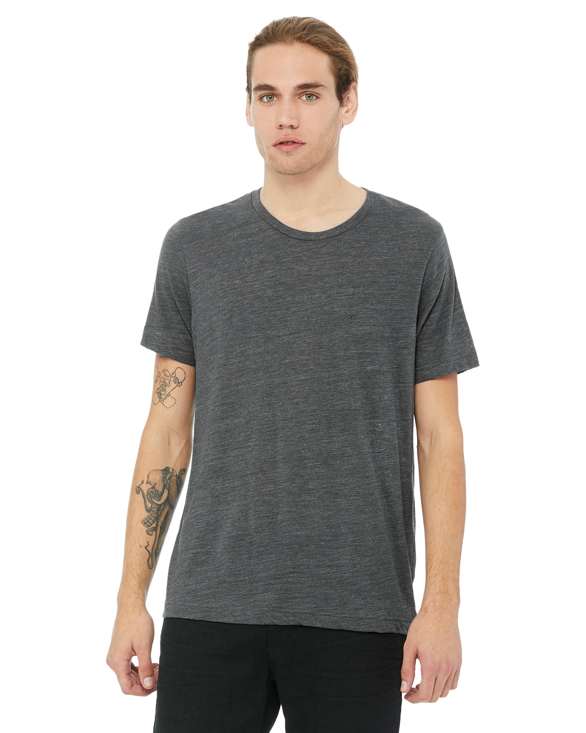 Unisex Poly-Cotton Short-Sleeve T-Shirt - Asphalt Slub
