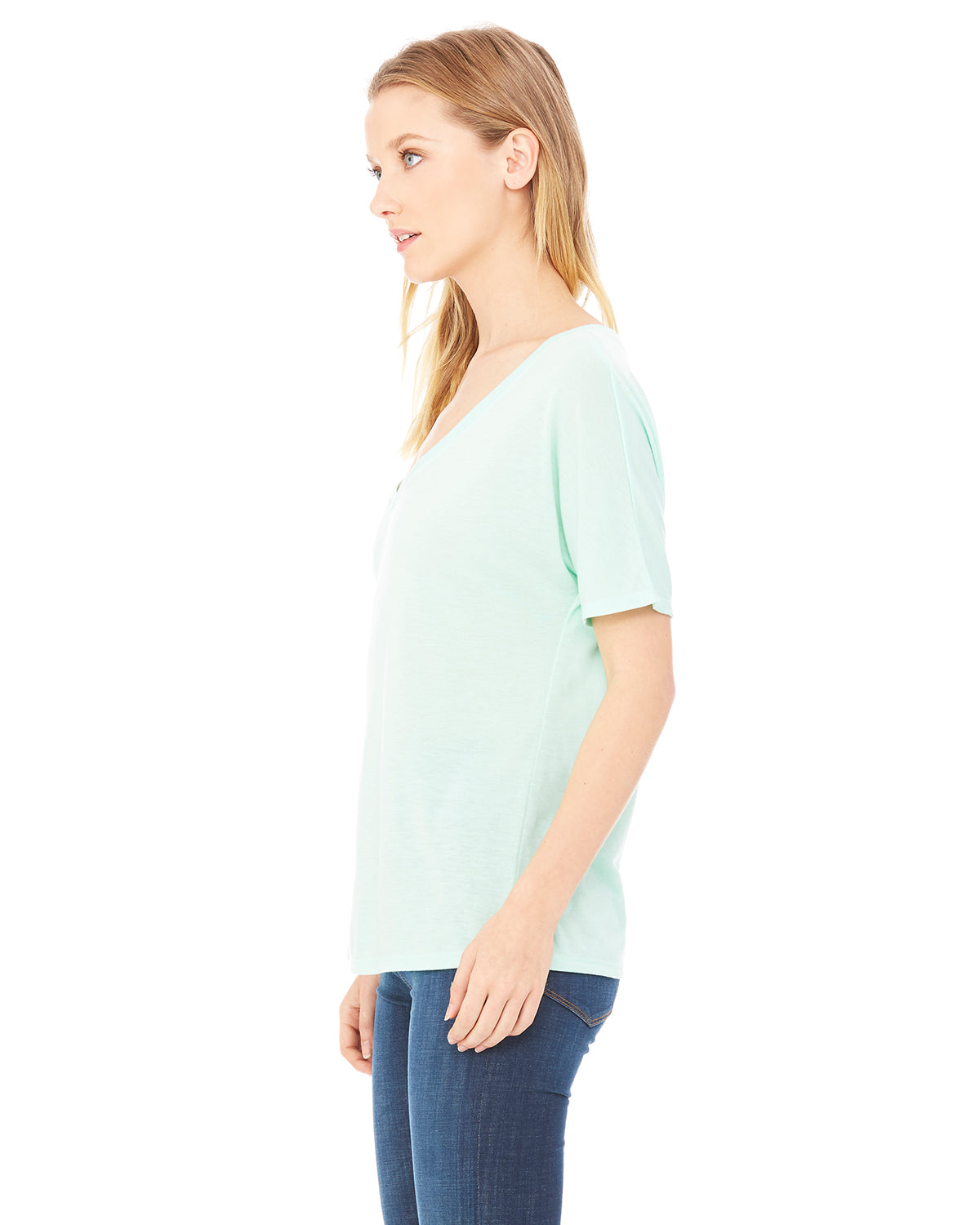 Women's Slouchy V-Neck T-Shirt - Mint