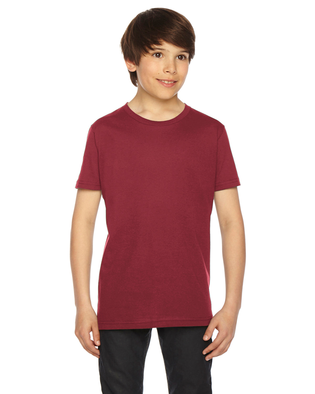 Youth Fine Jersey Short-Sleeve T-Shirt - Cranberry