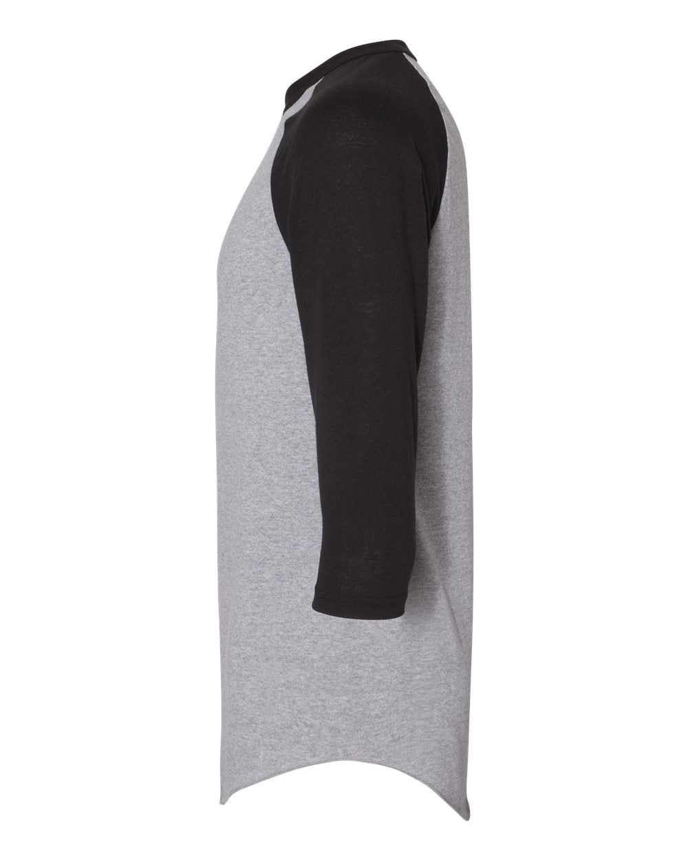 Unisex 3/4-Sleeve Baseball Jersey - Athletic Heather / Black