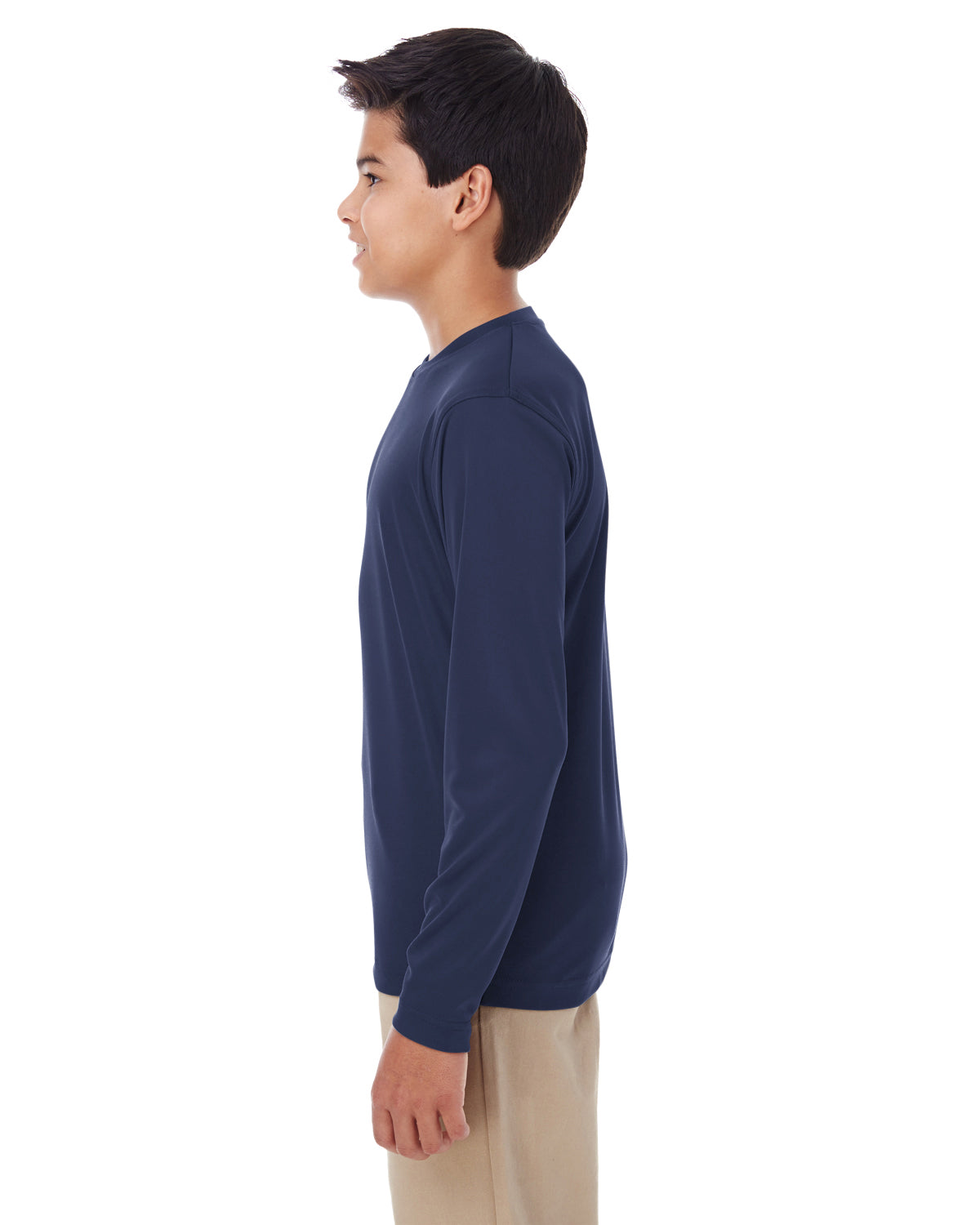 Youth Cool & Dry Performance Long-Sleeve Top - Navy