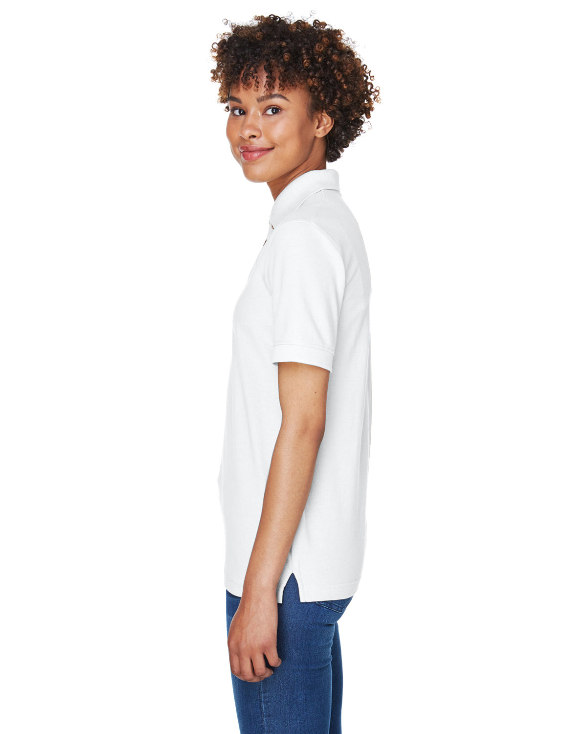 Women's Whisper Piqué Polo - White
