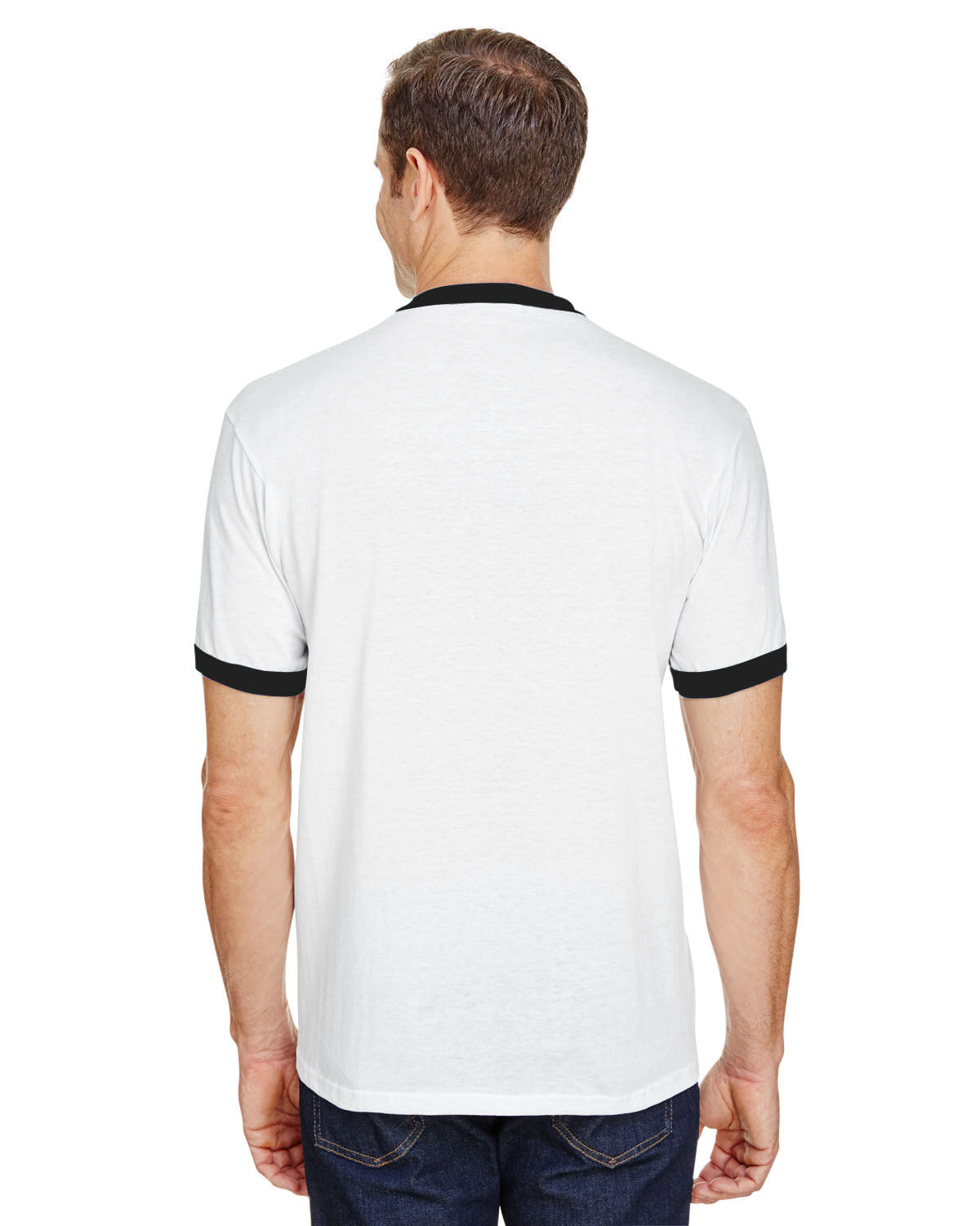 50/50 Ringer T-Shirt - White / Black