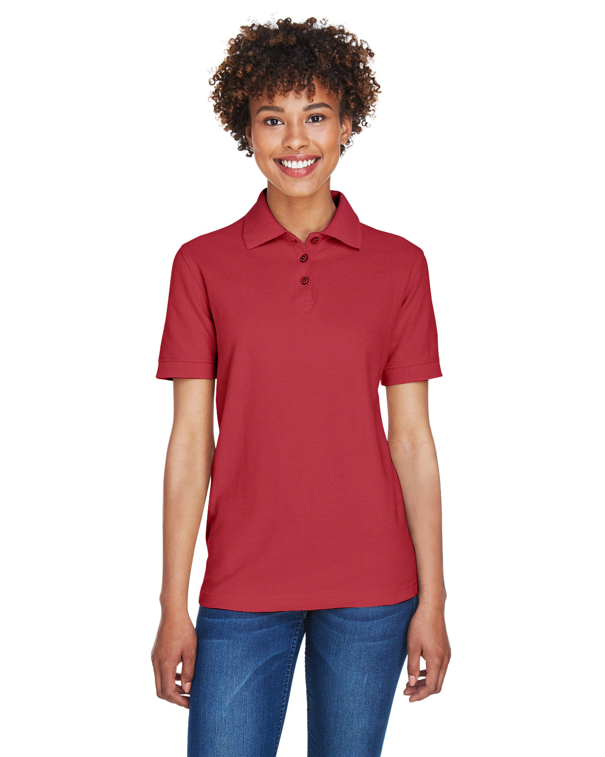 Women's Whisper Piqué Polo - Cardinal