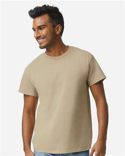 Gildan 2000 Tan — on model front