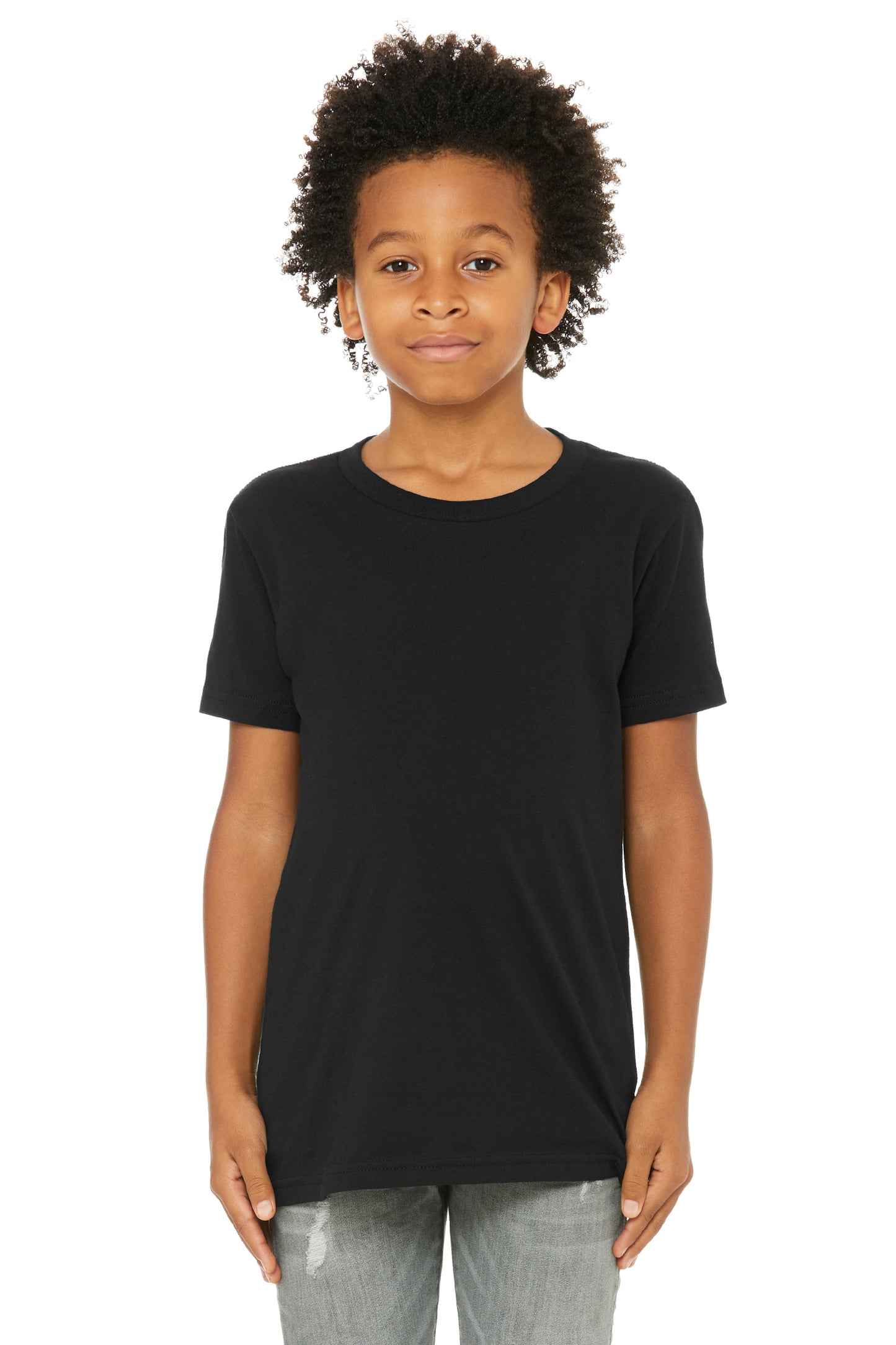 Youth Jersey T-Shirt - Solid Black Blend
