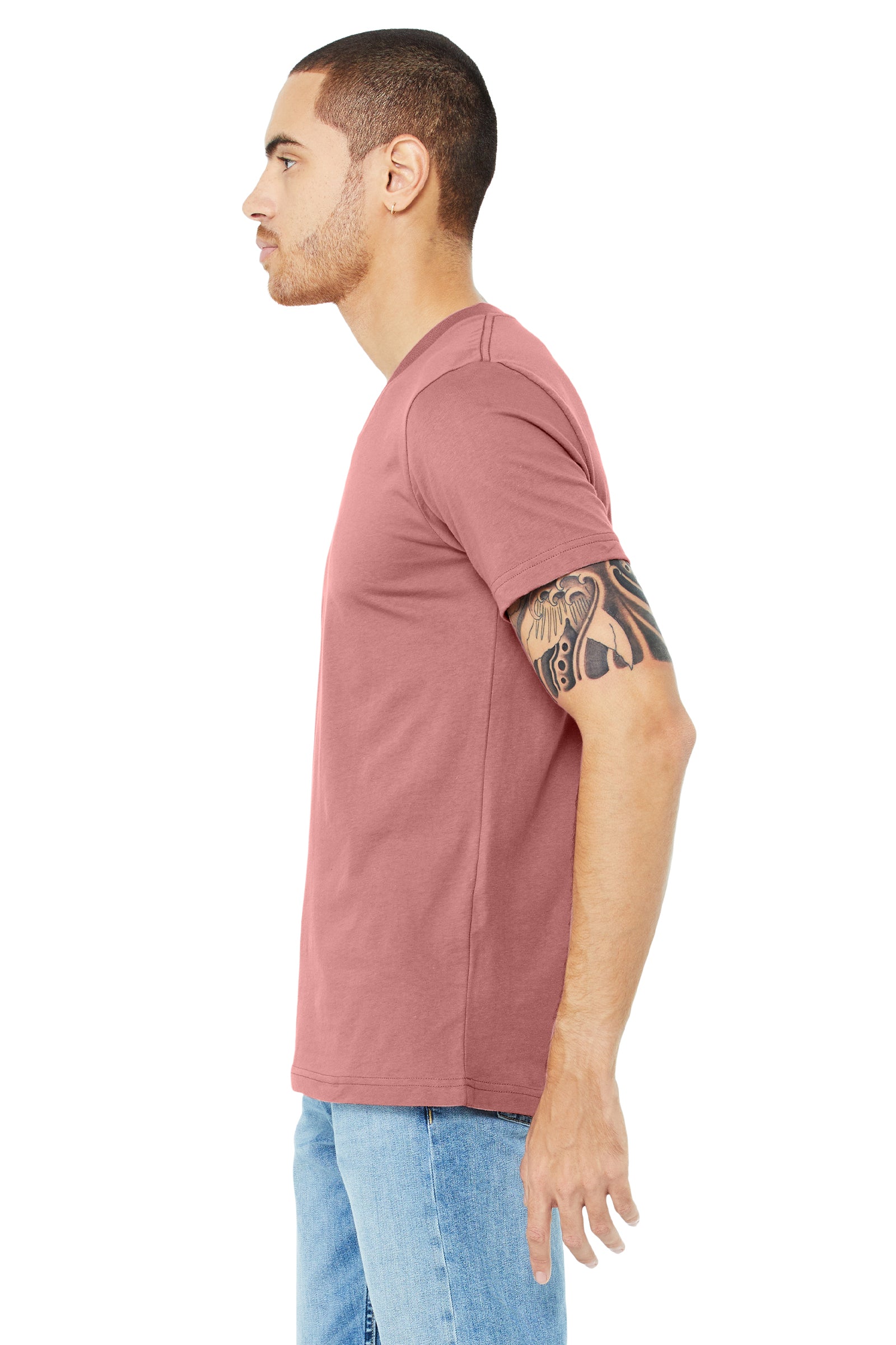 Unisex Jersey Short-Sleeve V-Neck T-Shirt - Mauve