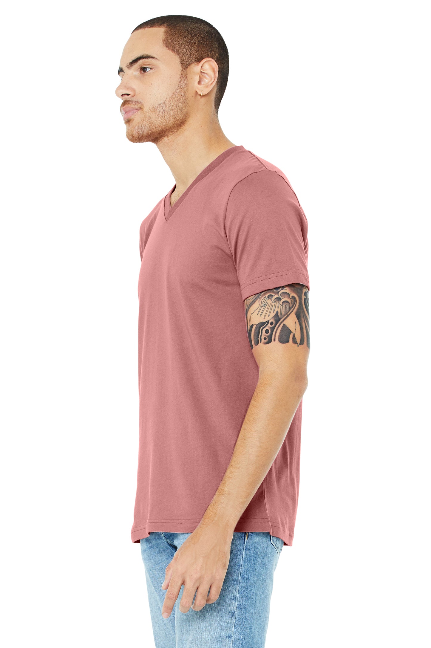 Unisex Jersey Short-Sleeve V-Neck T-Shirt - Mauve