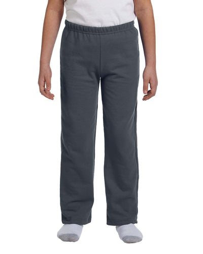 Youth Heavy Blend™ 50/50 Open-Bottom Sweatpants - Charcoal