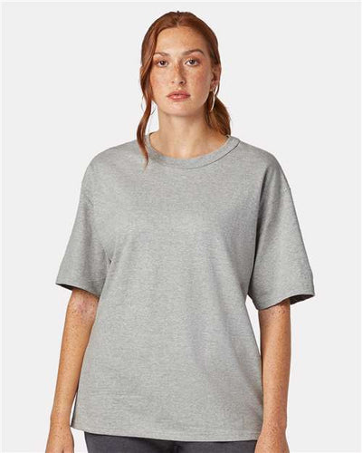 Champion T105 Oxford Grey — on model front