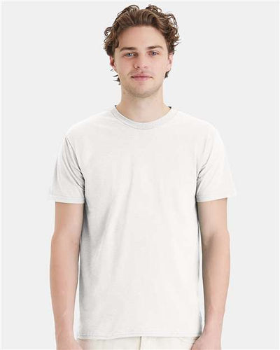 Hanes 4980 White — on model front
