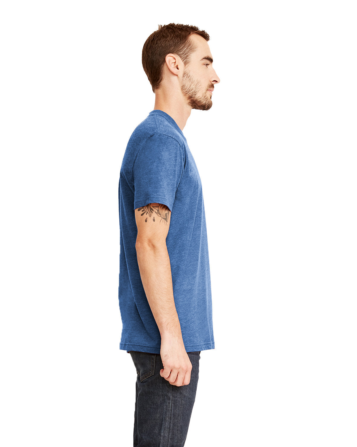 Men's Sueded Crew - Heather Cool Blue