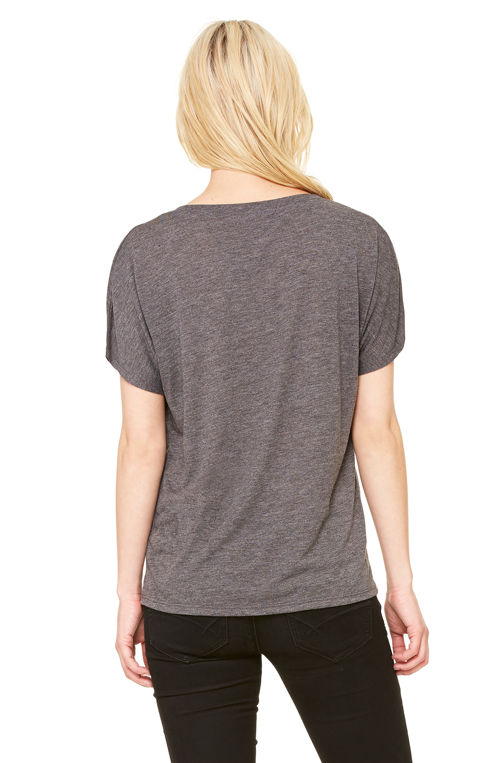 Women's Slouchy V-Neck T-Shirt - Heather Dark Gray