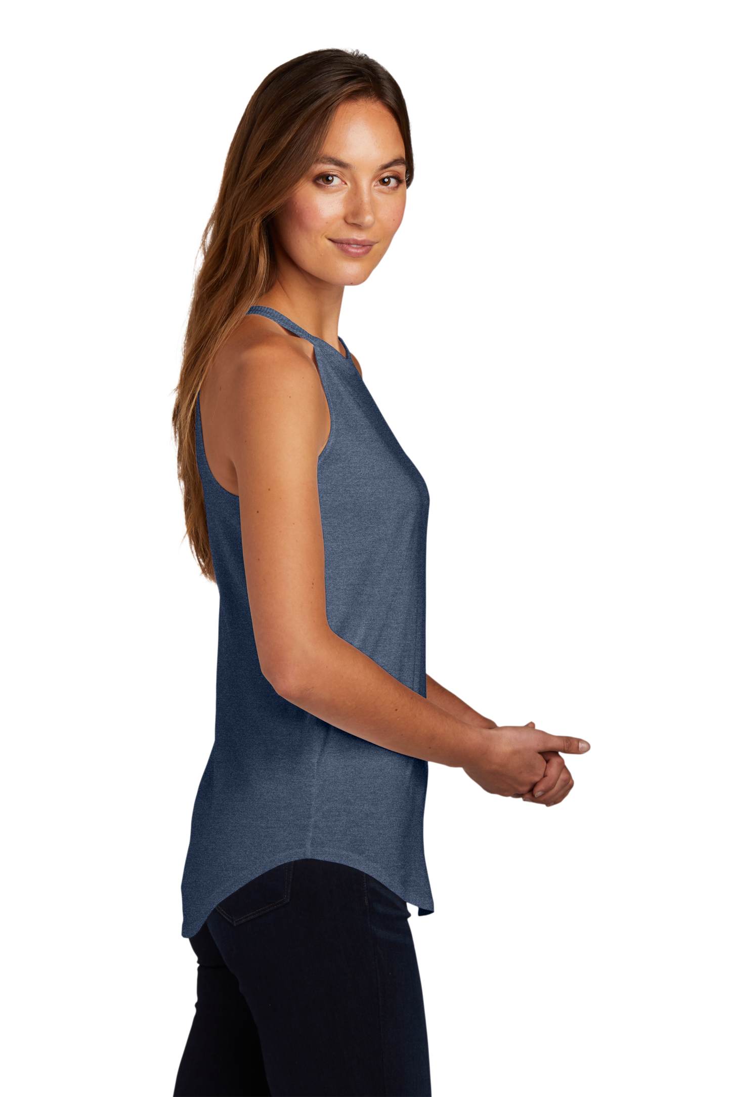 Women's Perfect Tri Rocker Tank - Navy Frost