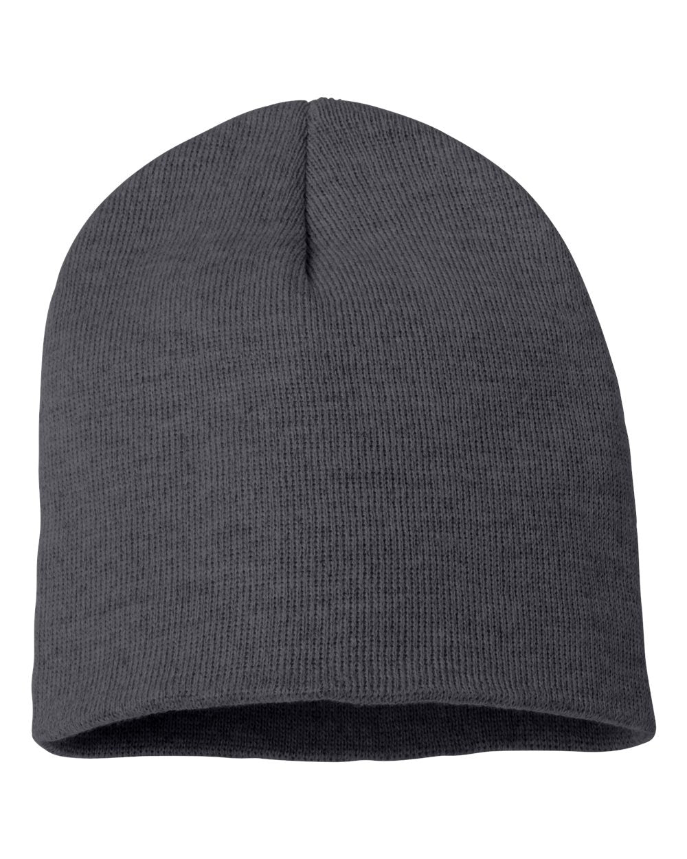 8" Knit Beanie - Charcoal