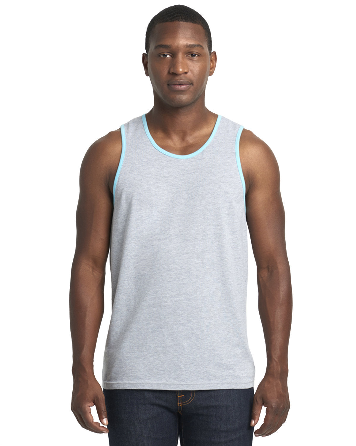 Men's Cotton Tank - Heather Gray / Cancun