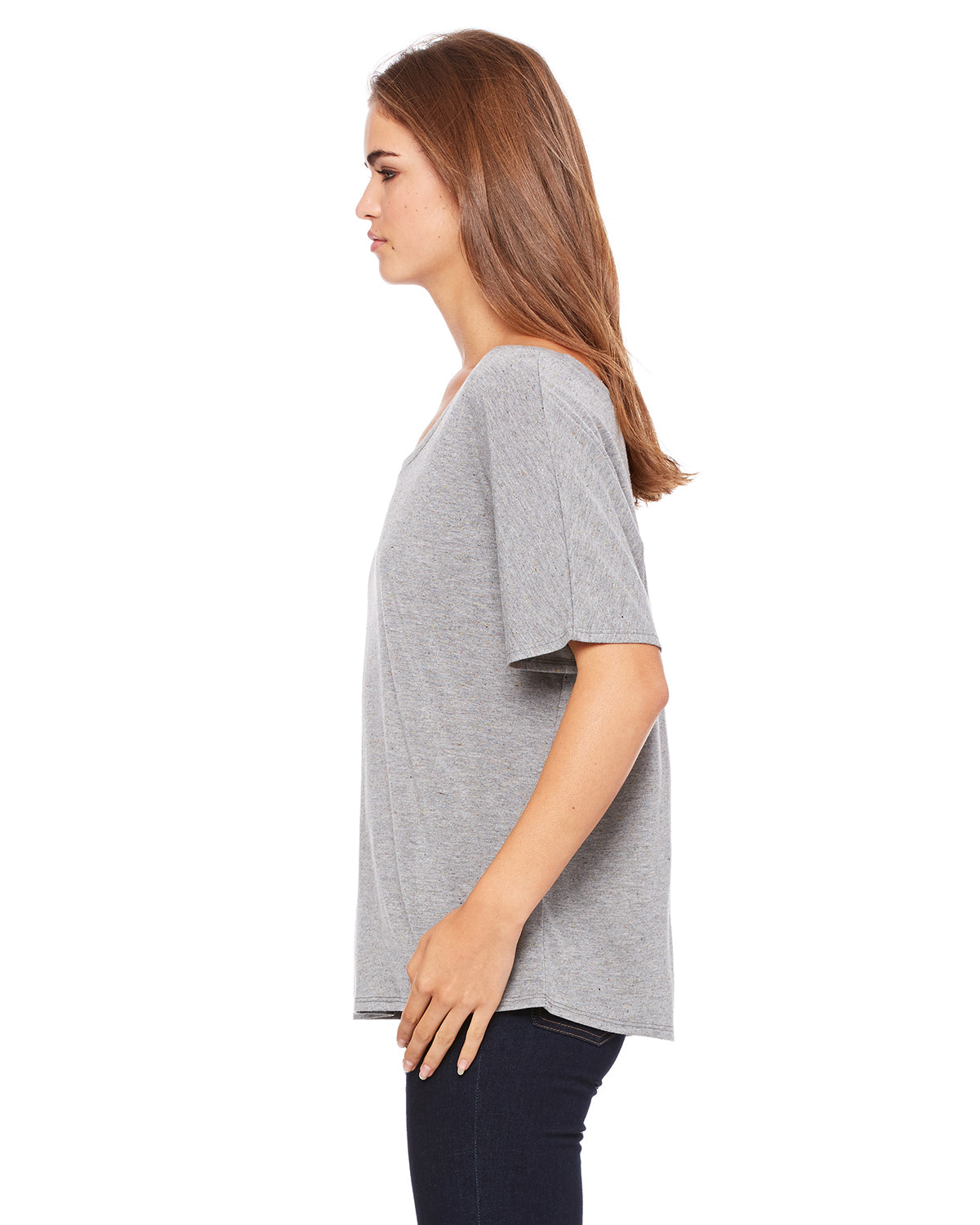 Women's Slouchy T-Shirt - Heather Deep Speckled